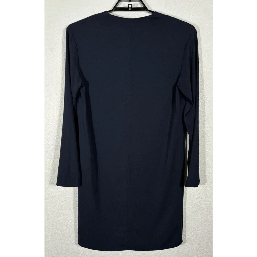 Vince Simple Tunic Costal Navy Blue Women’s Small‎ Dress V-Neck Long Sleeve